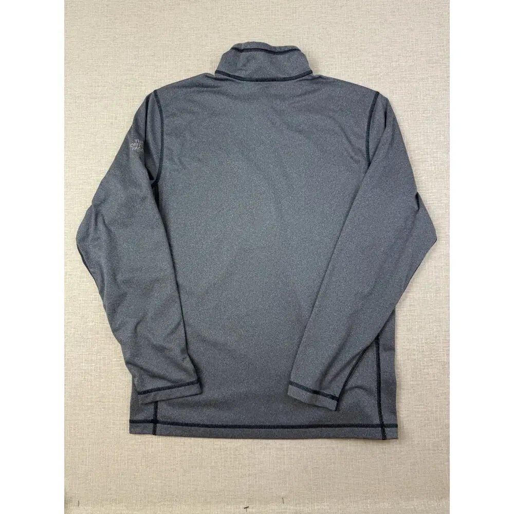 The North Face Mens M Eberl 1/4 Zip Pullover Gray Performance Fleece Jacket